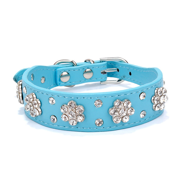 Rhinestone Plum Pet Dog Collar