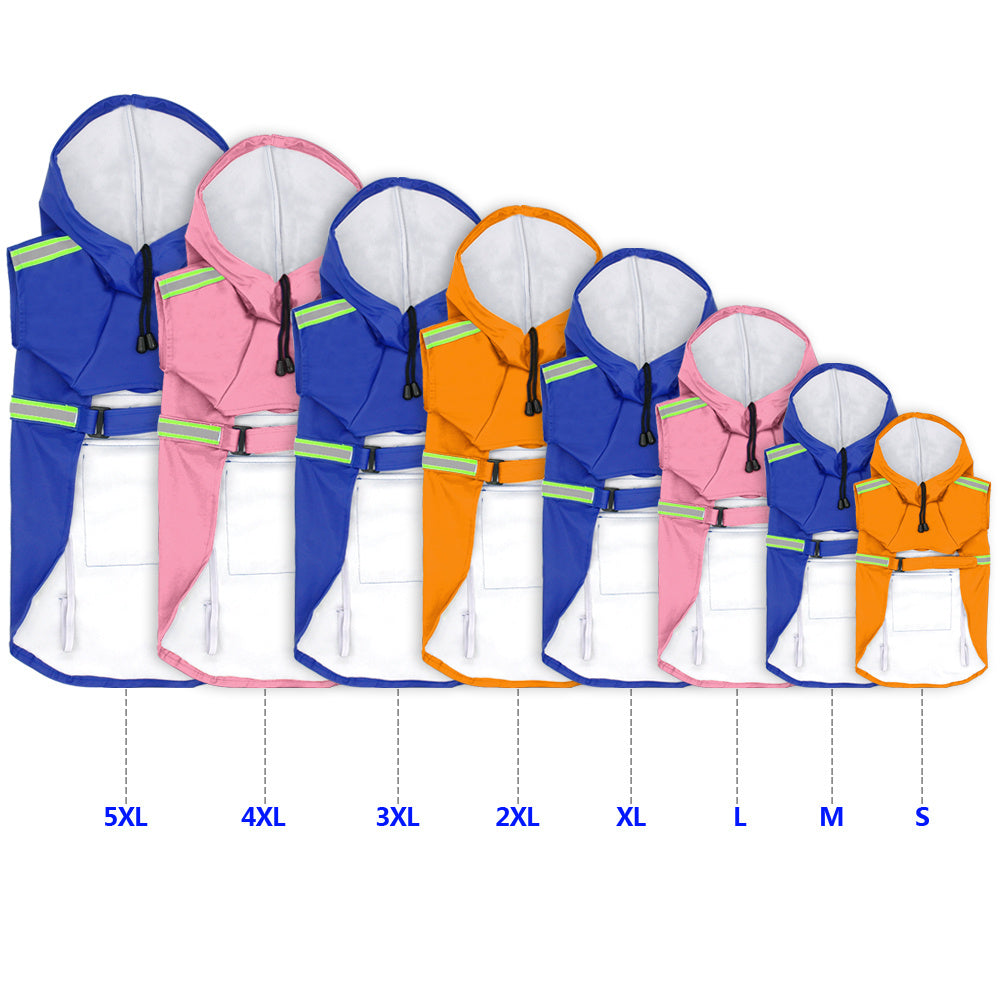 Waterproof Reflective Dog Raincoat with Pocket