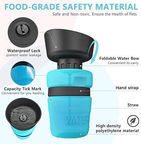 Pet Outdoor Foldable Travel Water Bottle – 2-in-1 Dispenser & Bowl