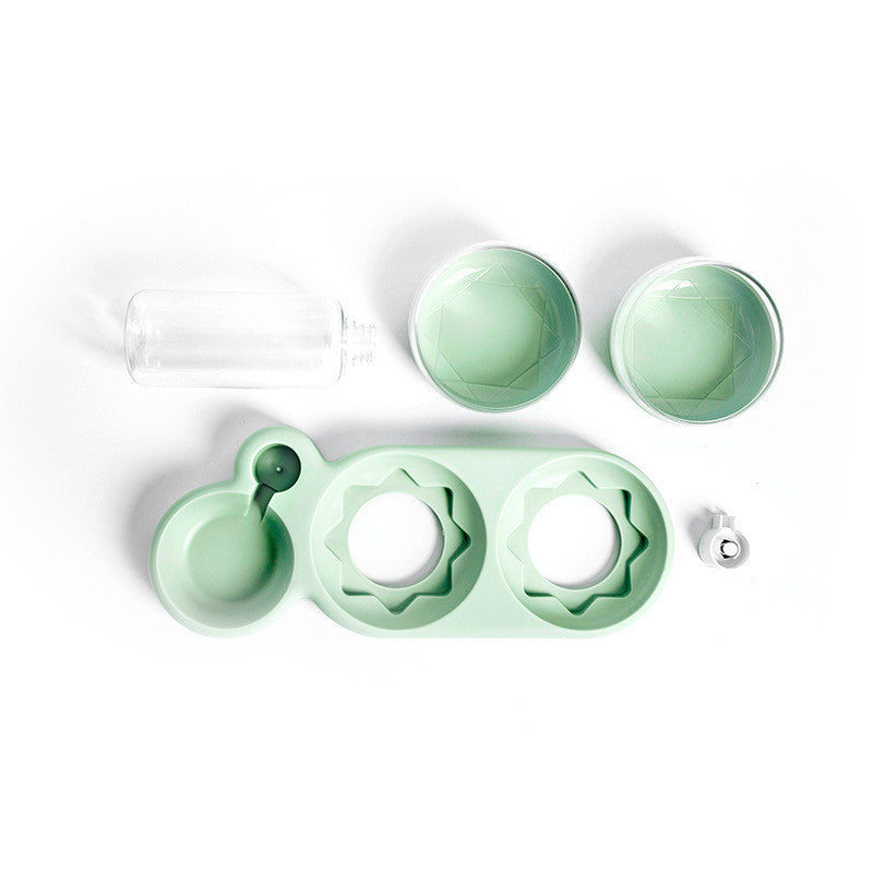 Automatic Pet Bowl Feeder with Water Fountain