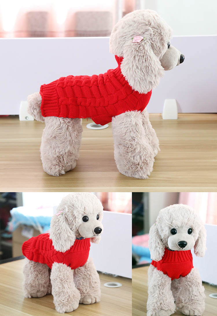 Twisted Rope Pet Sweater