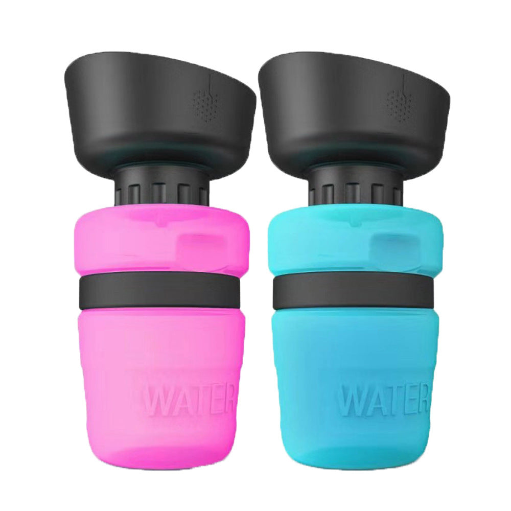 Pet Outdoor Foldable Travel Water Bottle – 2-in-1 Dispenser & Bowl