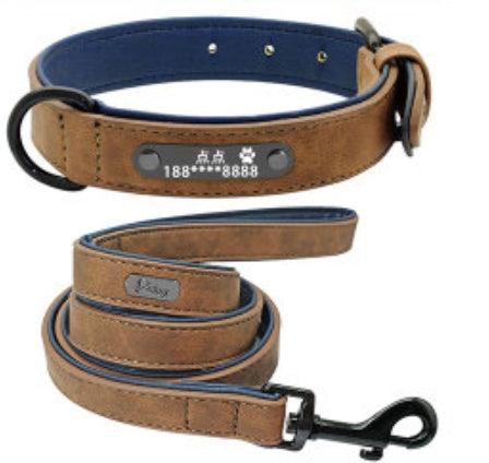 Custom Leather Dog ID Collar