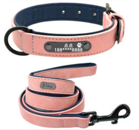 Custom Leather Dog ID Collar