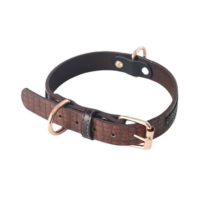 Leather Dog Collar & Leash Set