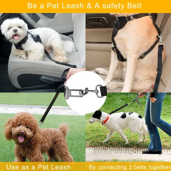 2Pcs Pet Dog Seat Belt Leash