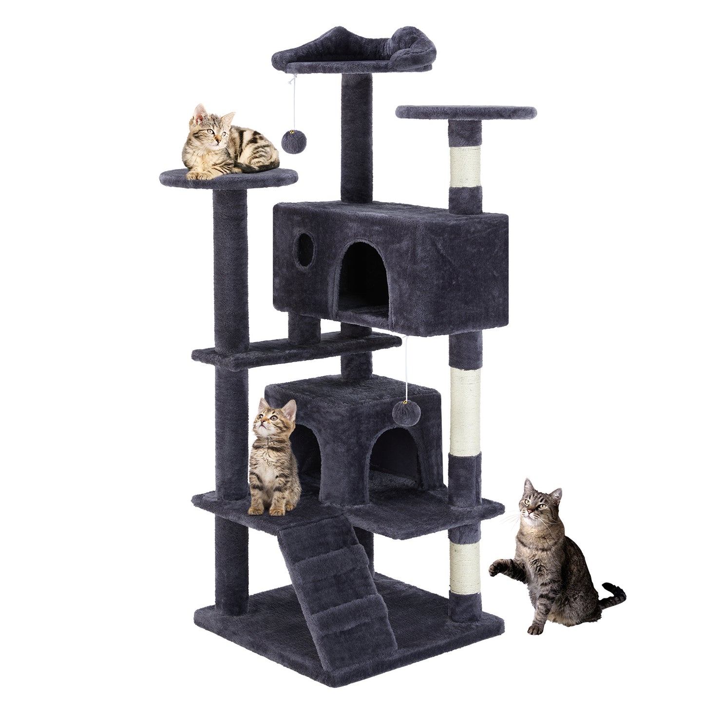 54-Inch Multi-Functional Cat Treehouse