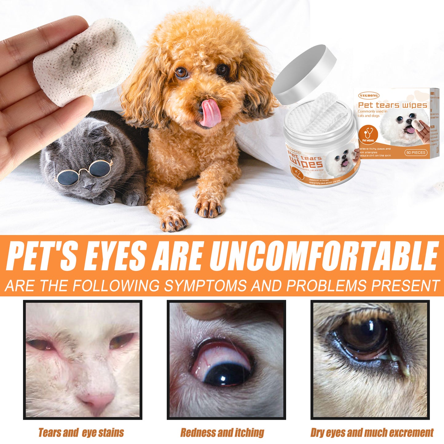 Yegbong Pet Eye Wipes