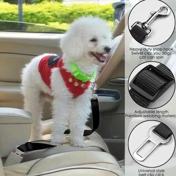 2-Pack Adjustable Pet Car Seatbelt