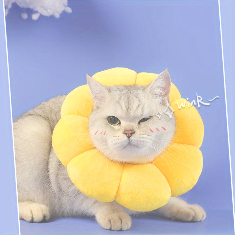 Cute Sunflower Recovery Collar