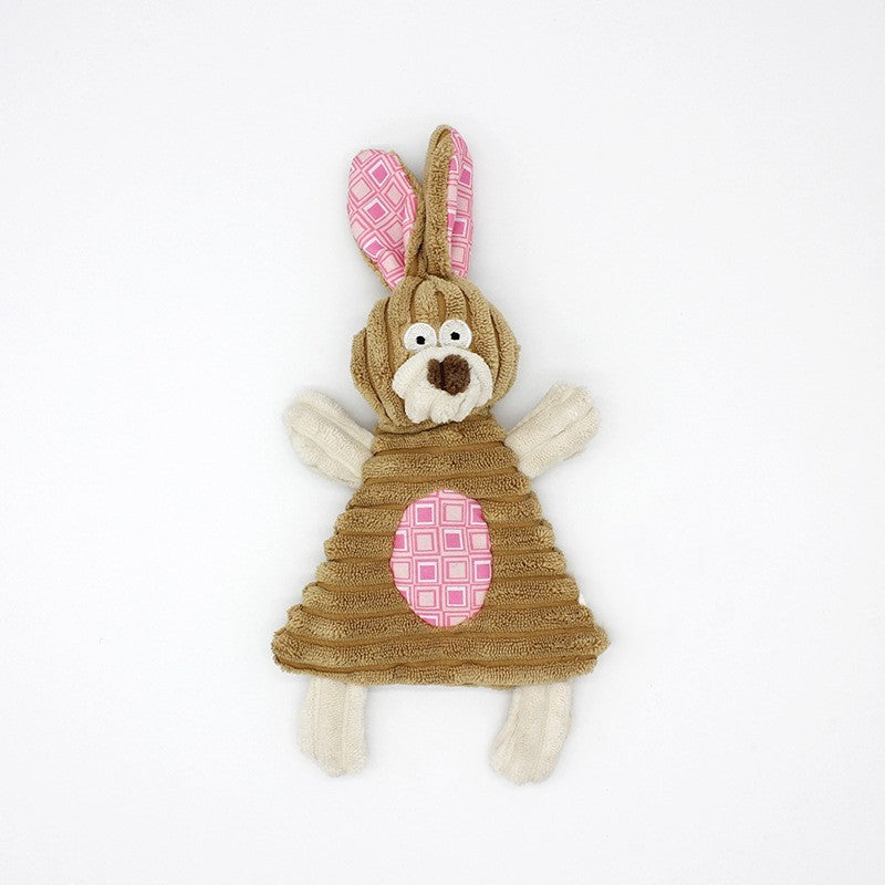 Donkey-Shaped Corduroy Chew Toy