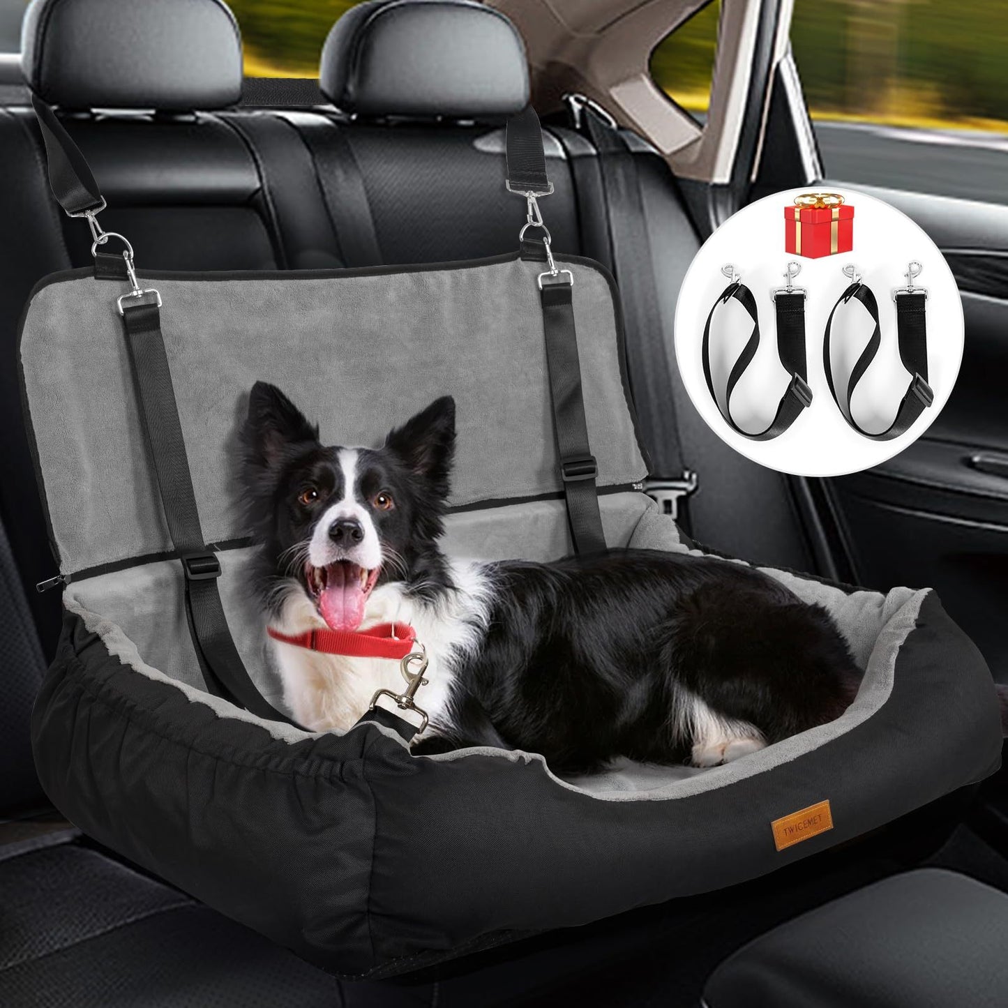 Coral Fleece Dog Booster Seat