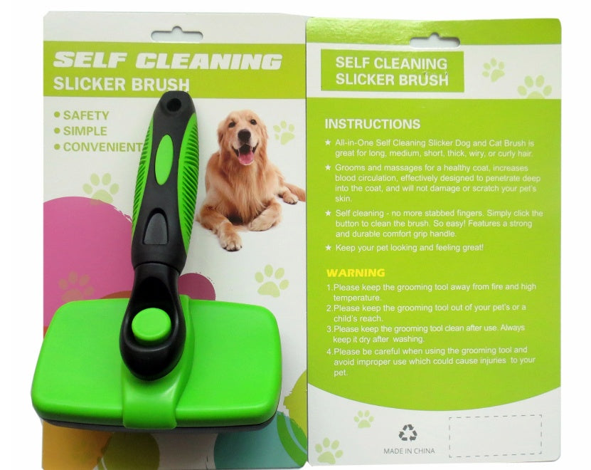 Pet Self-Cleaning Slicker Brush
