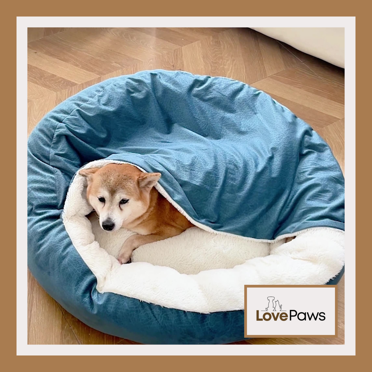 Orthopedic Dog Bed with Hooded Blanket