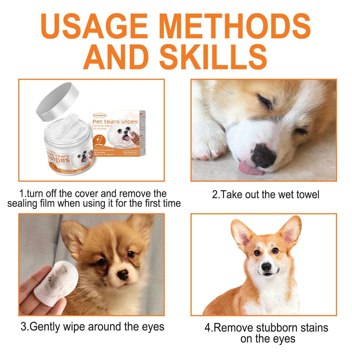 Yegbong Pet Eye Wipes