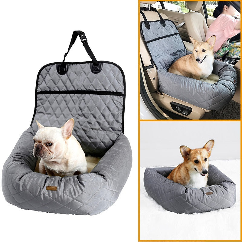 2-in-1 Folding Pet Carrier & Car Seat Pad