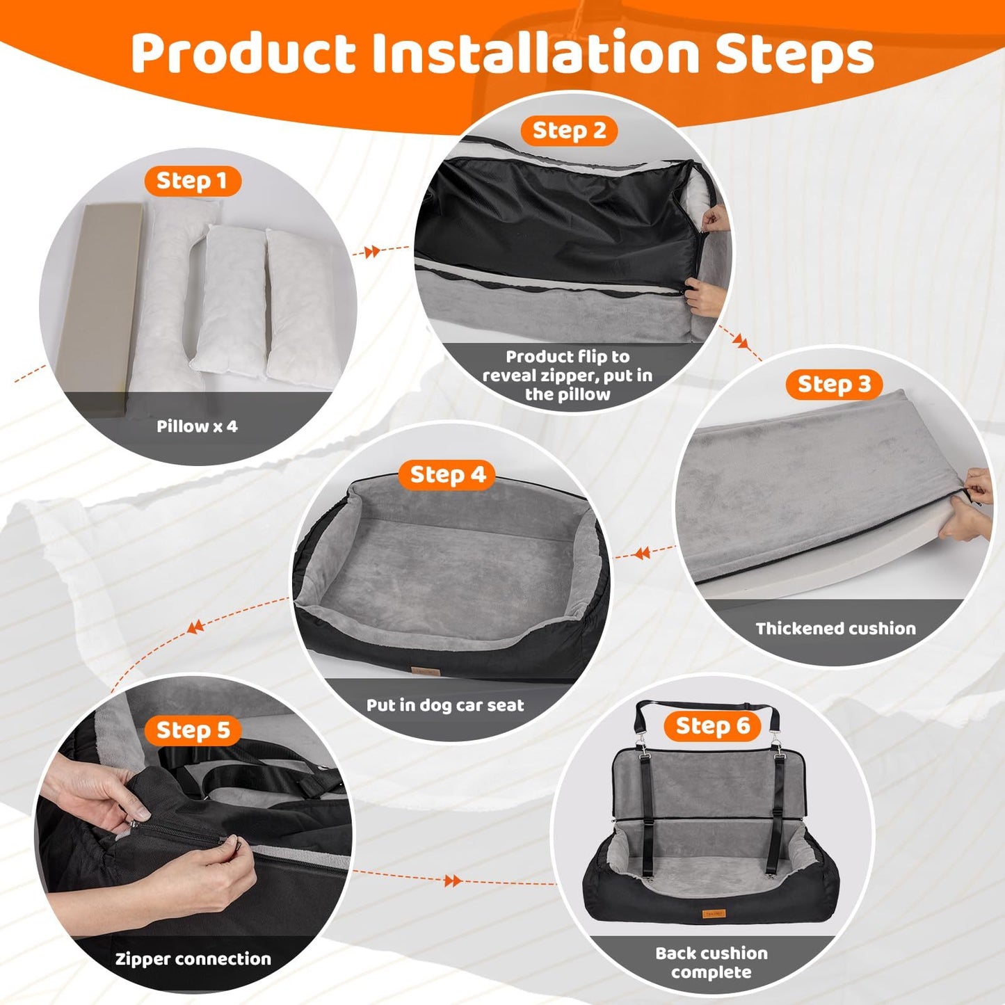 Coral Fleece Dog Booster Seat