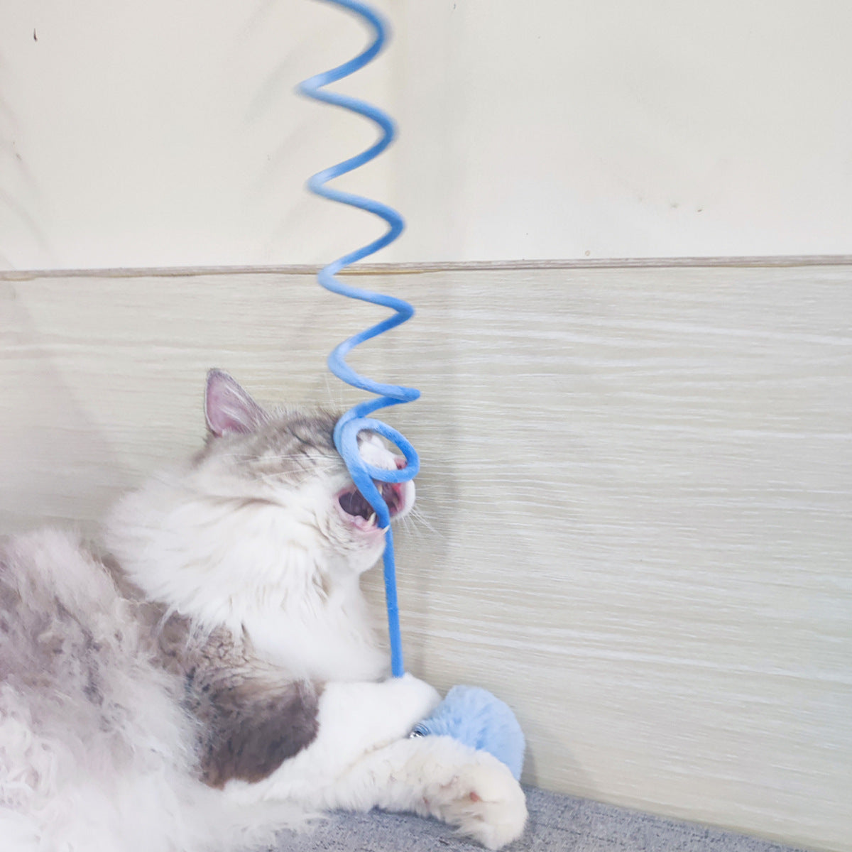 Self-Suction Spring Rabbit Hair Ball Cat Toy