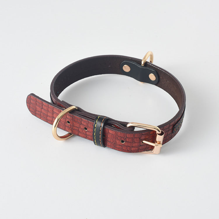 Leather Dog Collar & Leash Set