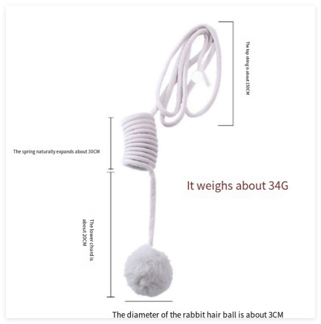 Self-Suction Spring Rabbit Hair Ball Cat Toy