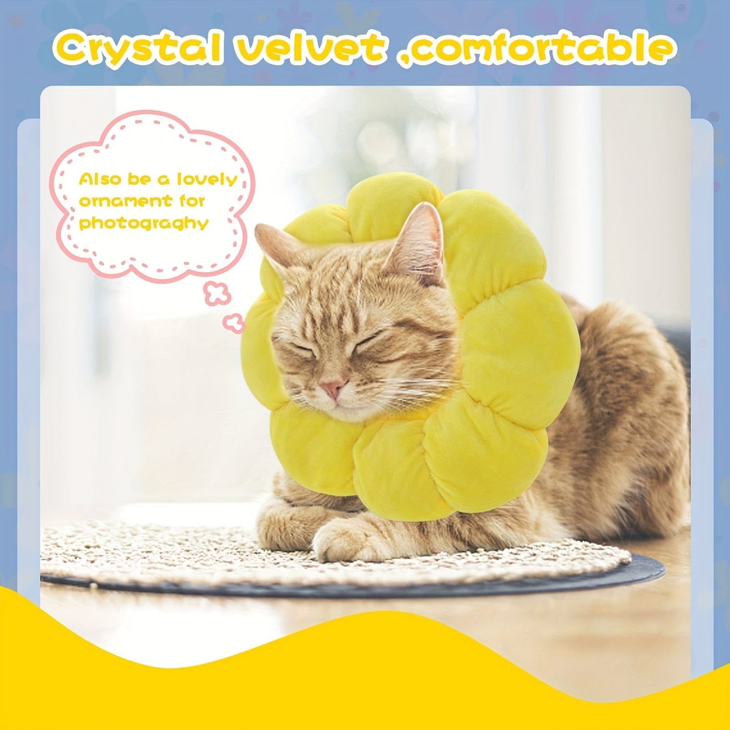 Cute Sunflower Recovery Collar