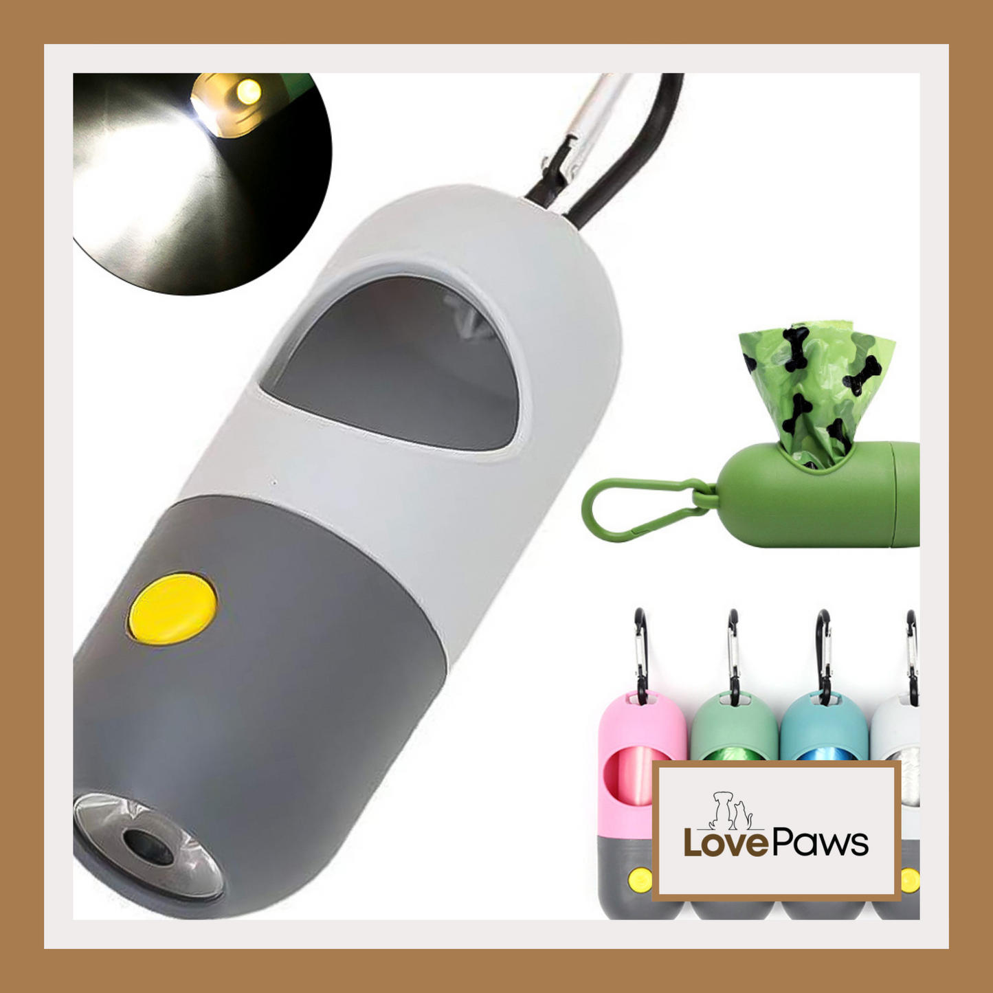 LED Pet Waste Bag Dispenser