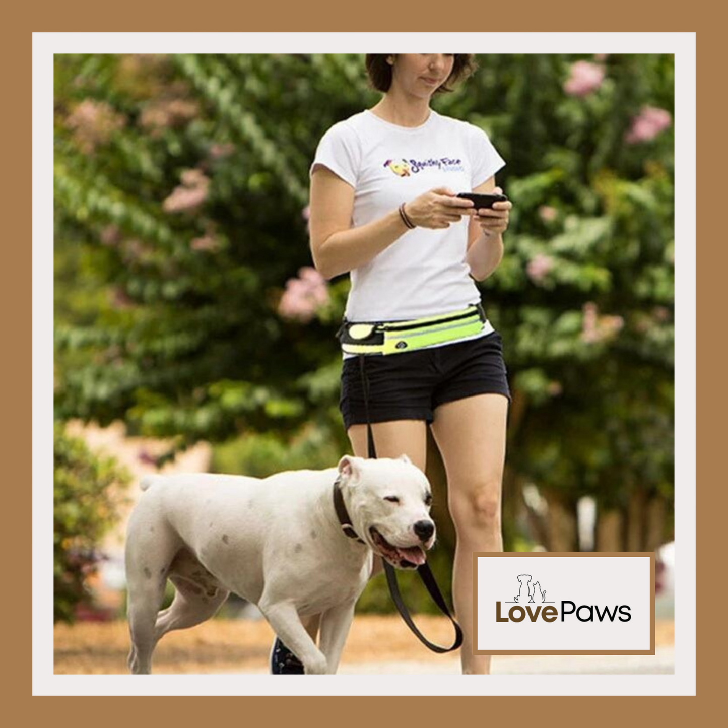 Hands-Free Dog Leash with Waist Belt