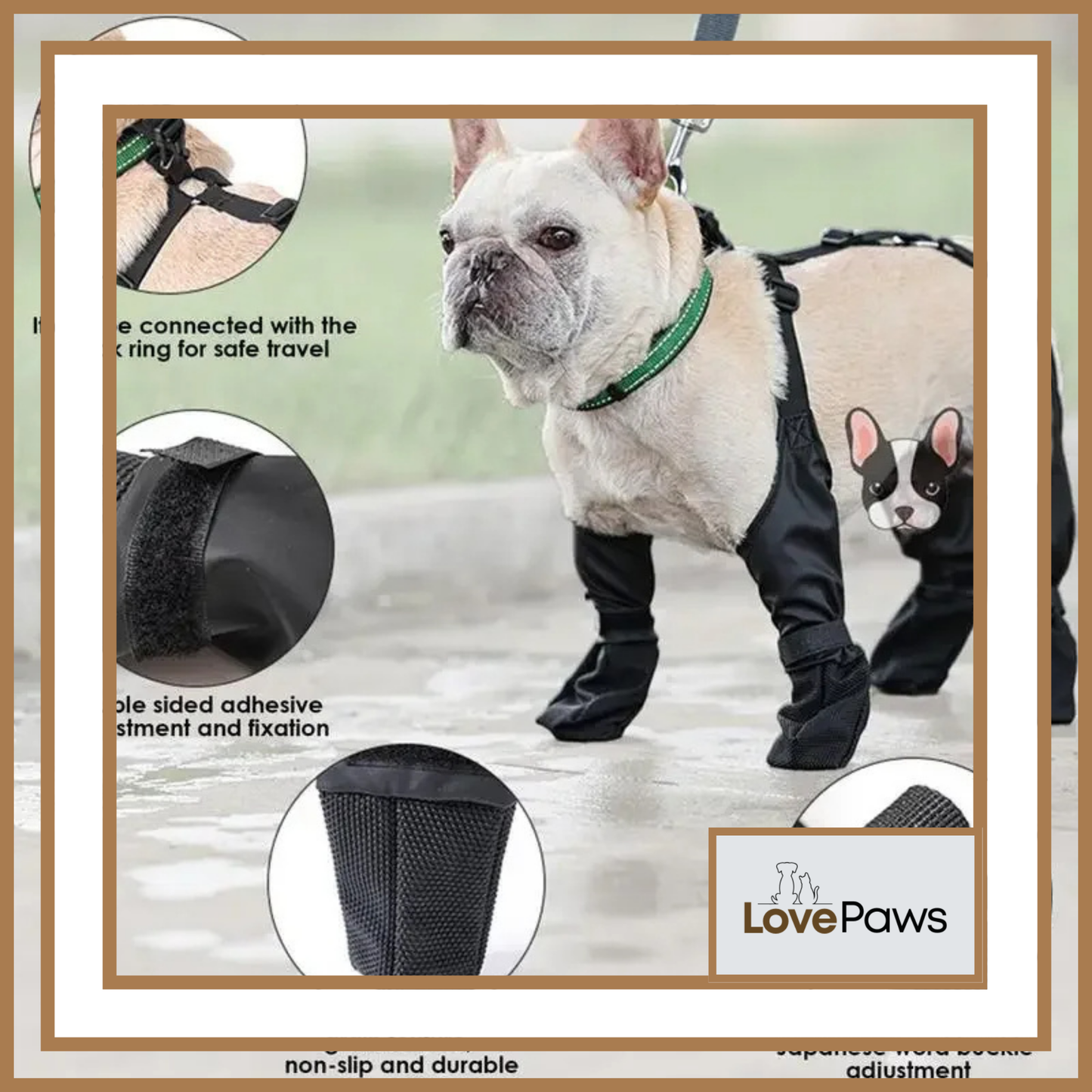 Adjustable Waterproof Dog Boots