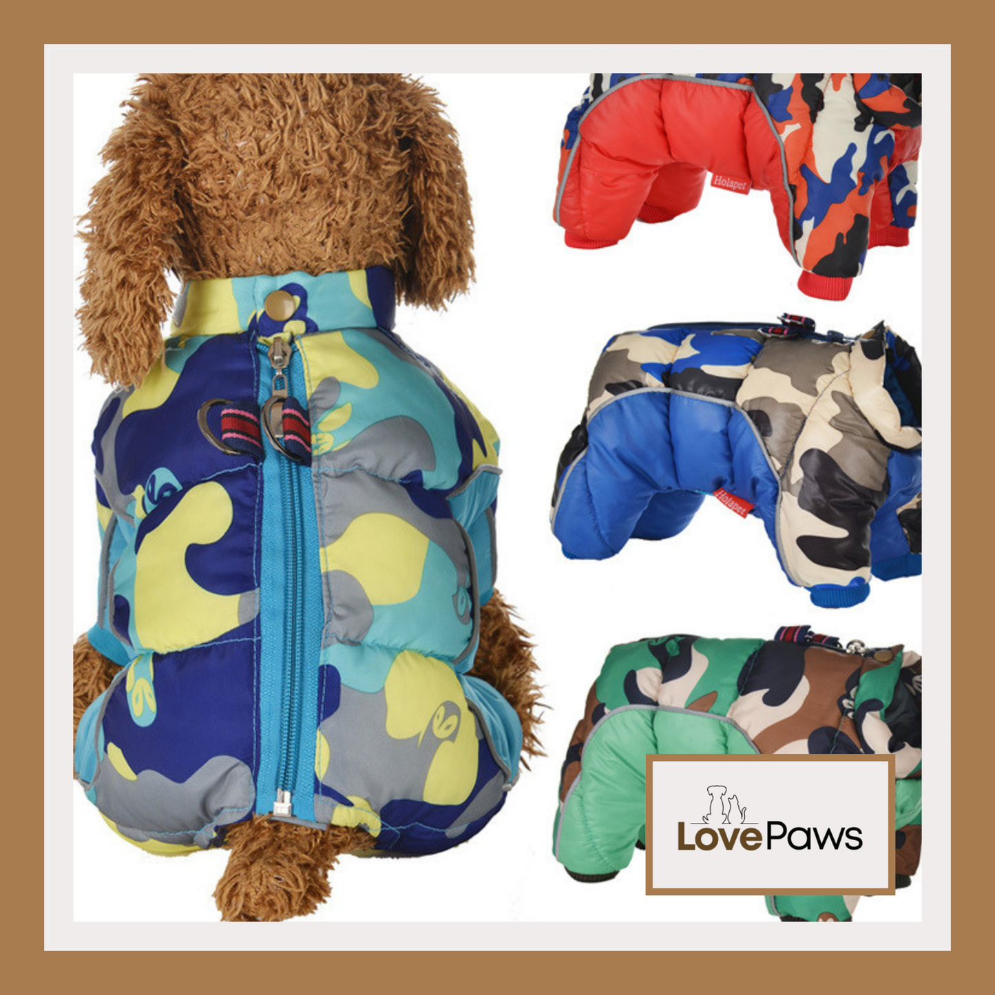 Waterproof Cotton Coat for Small Dogs