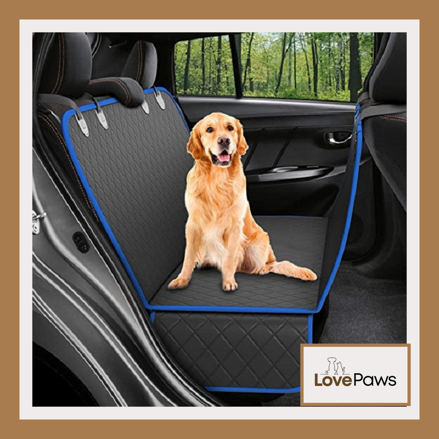 Dog Car Seat Cover with View Mesh
