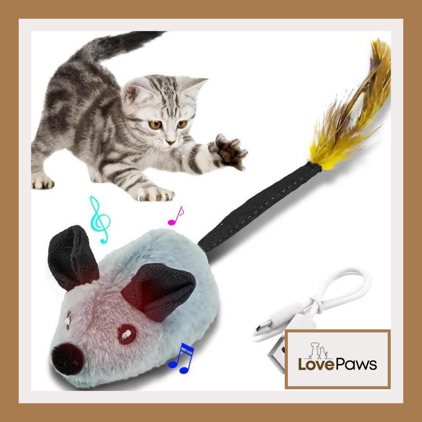 Interactive LED Cat Mouse Toy