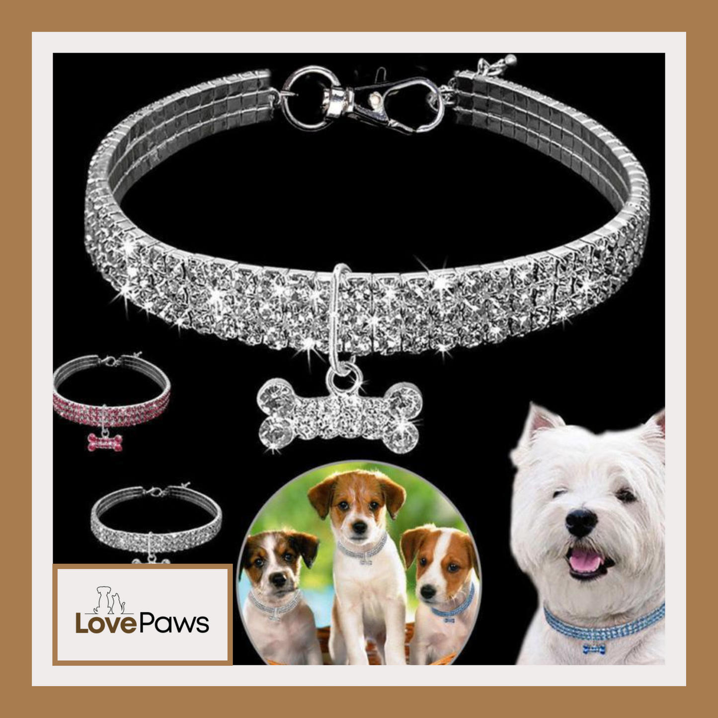 Bling Rhinestone Pet Collar