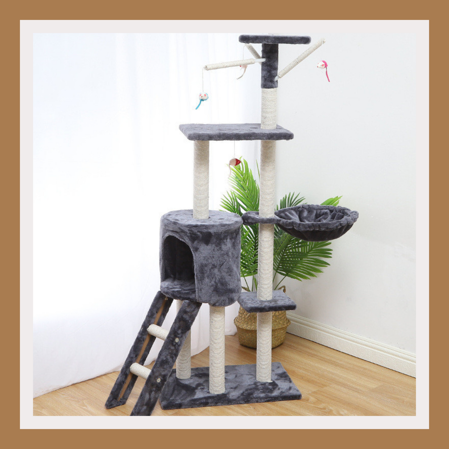 Multi-Level Cat Climber & House