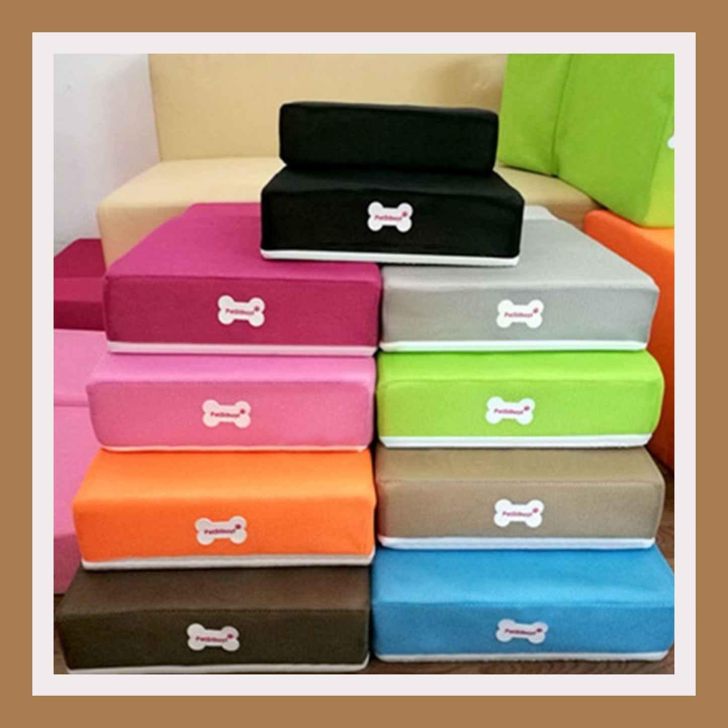 Soft & Safe Pet Stairs – Anti-Slip Sponge Ramp for Dogs & Cats