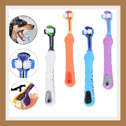 Three-Sided Pet Toothbrush