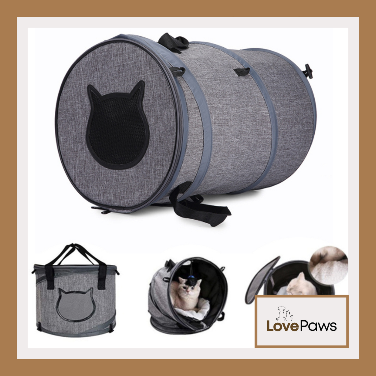 Foldable Pet Carrier & Tunnel Bed