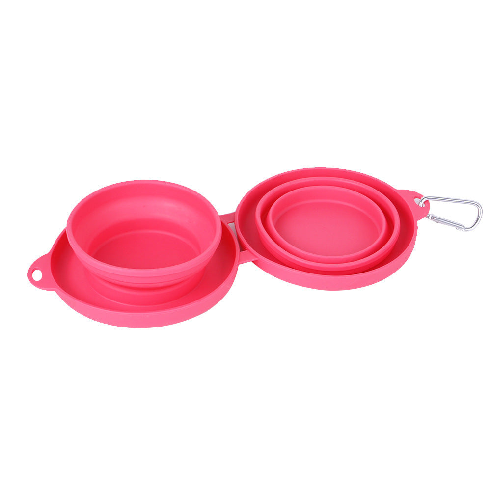 Foldable Silicone Double Pet Bowl