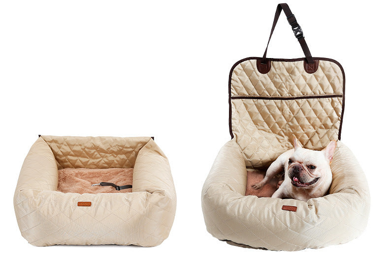 2-in-1 Folding Pet Carrier & Car Seat Pad
