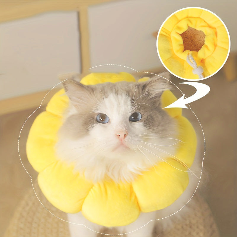 Cute Sunflower Recovery Collar