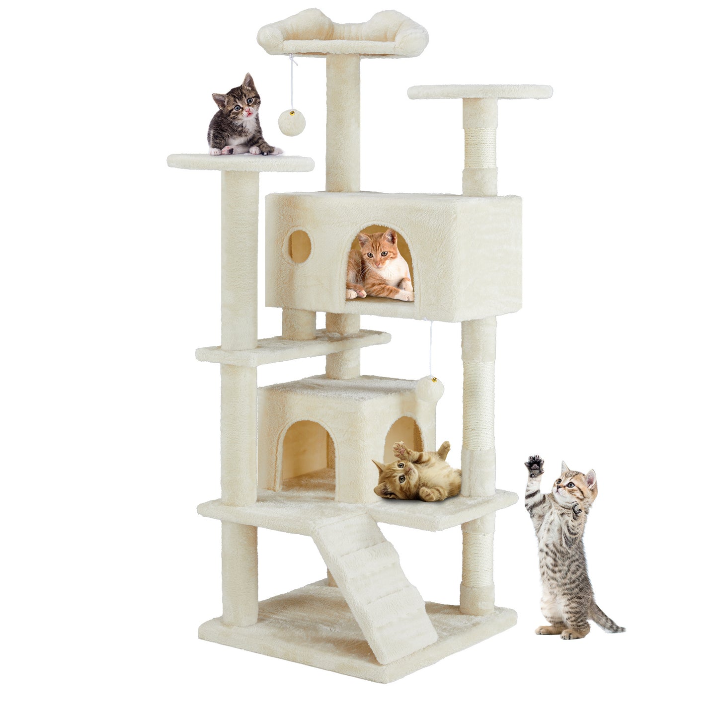 54-Inch Multi-Functional Cat Treehouse
