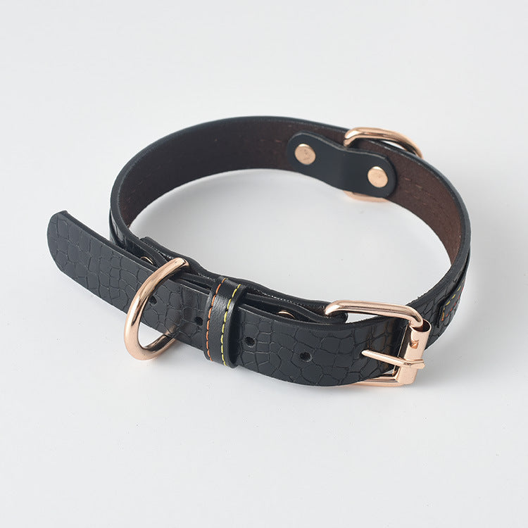Leather Dog Collar & Leash Set